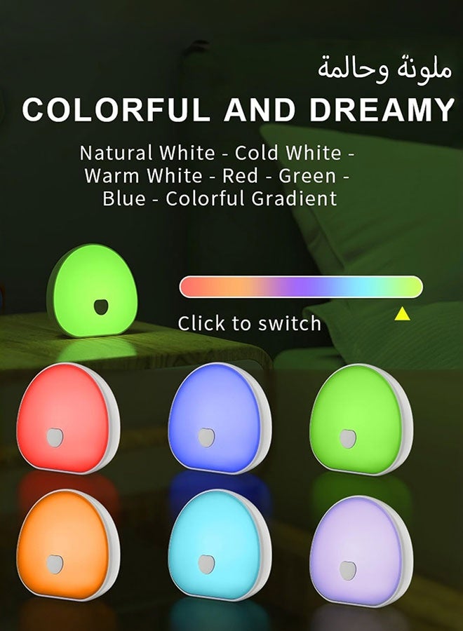 شاربدو مصباح ليلي للأطفال مع ضوضاء بيضاء، 3 درجات حرارة للضوء + ألوان متدرجة RGB، تعتيم تدريجي باللمس، مؤقت 15/30 دقيقة، 10 أصوات طبيعية مهدئة للرضاعة والنوم - Image 2